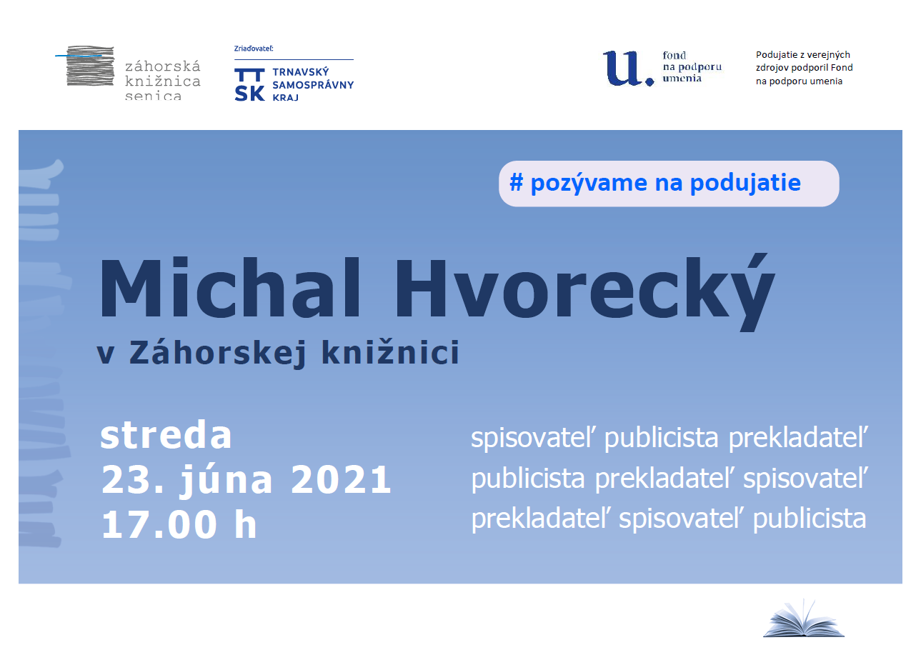 Michal Hvorecký v Záhorskej knižnici